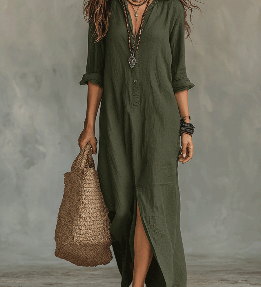 Women's Maxi Dresses — Timeless Button Maxi Dress
