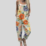 Colourful Floral Dungarees Multicoloured