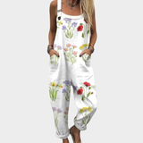 Floral Dungarees with Wildflowers