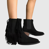 Women's Suede Boots — OLIVINE