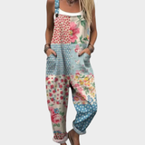 Boho-Patchwork Dungarees Pastel