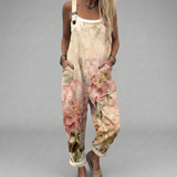 Dungarees with Watercolour Flowers